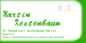 martin kestenbaum business card